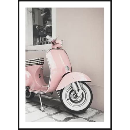 Poster Story, Plakat, Obraz - Różowy Skuter, wymiary 60 x 84 cm