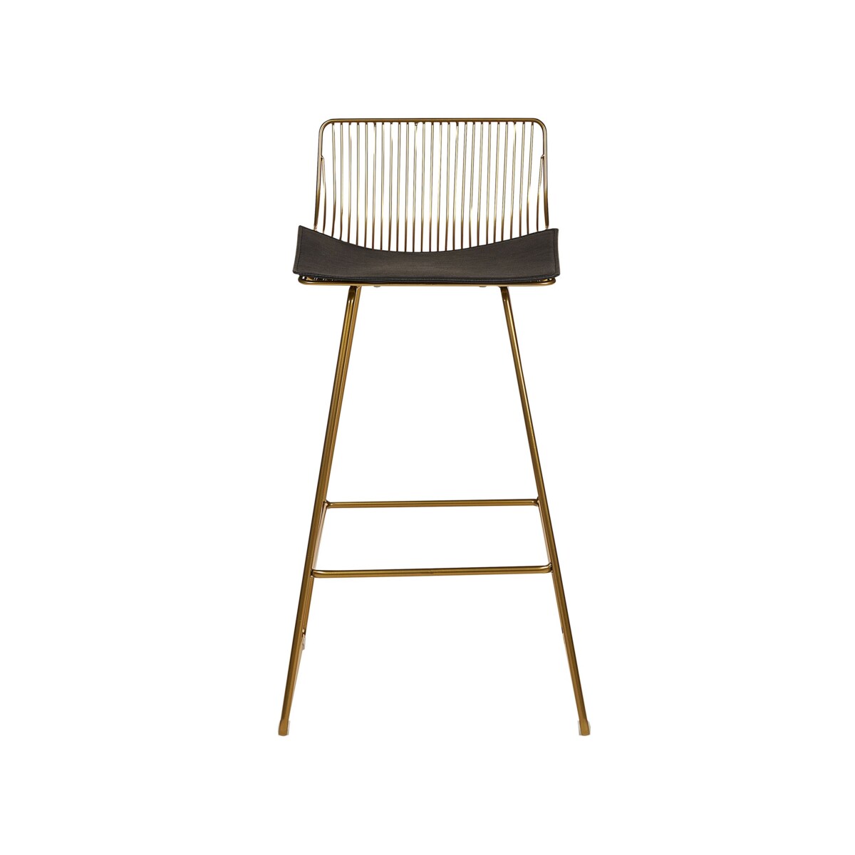 Zestaw 2 krzeseł barowych metalowy złoty FREDONIA