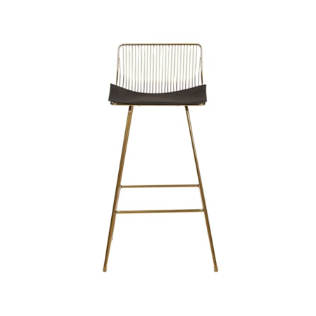 Zestaw 2 krzeseł barowych metalowy złoty FREDONIA