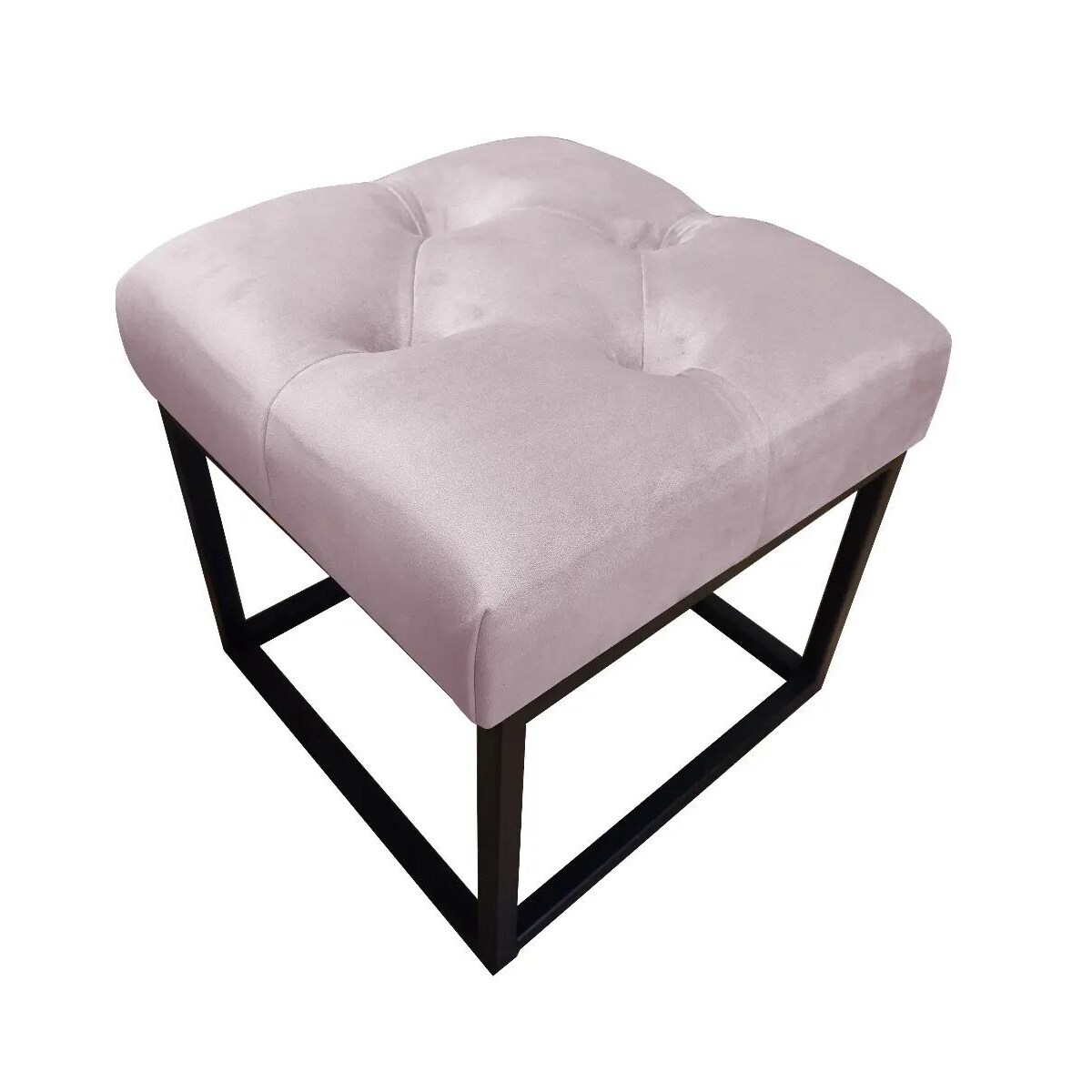 Pufa CHARLIE MG VELVET jasnoróżowa