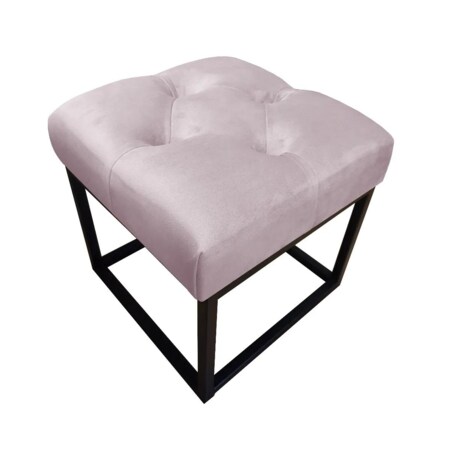 Pufa CHARLIE MG VELVET jasnoróżowa