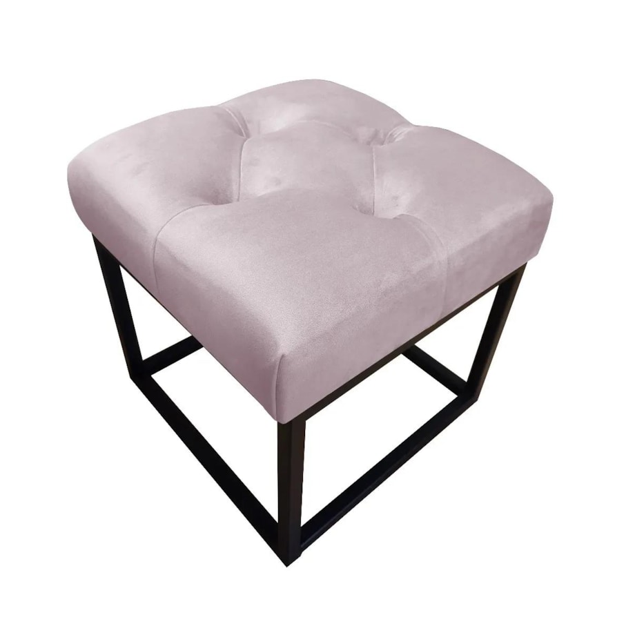 Pufa CHARLIE MG VELVET jasnoróżowa