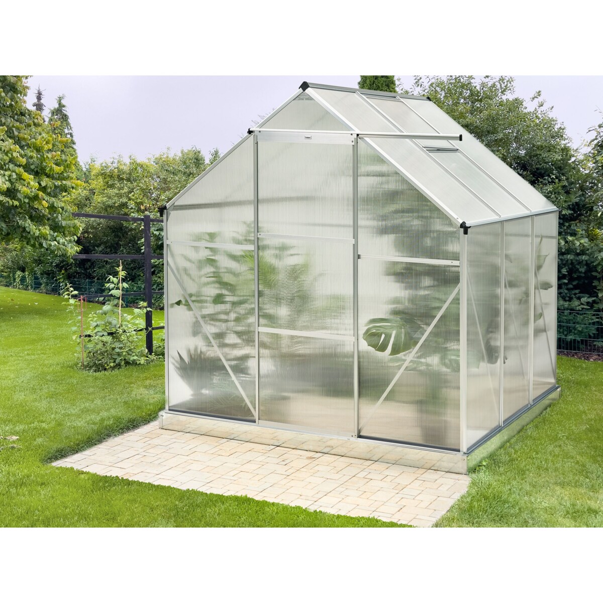 Szklarnia ogrodowa APULIA Srebrny 190 cm