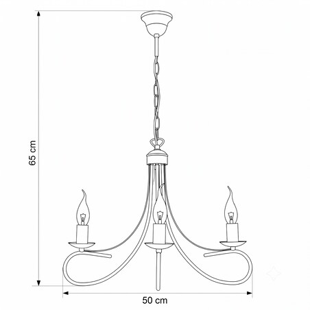 czarna lampa wisząca świecznikowa 3 punktowa edylit do salonu
