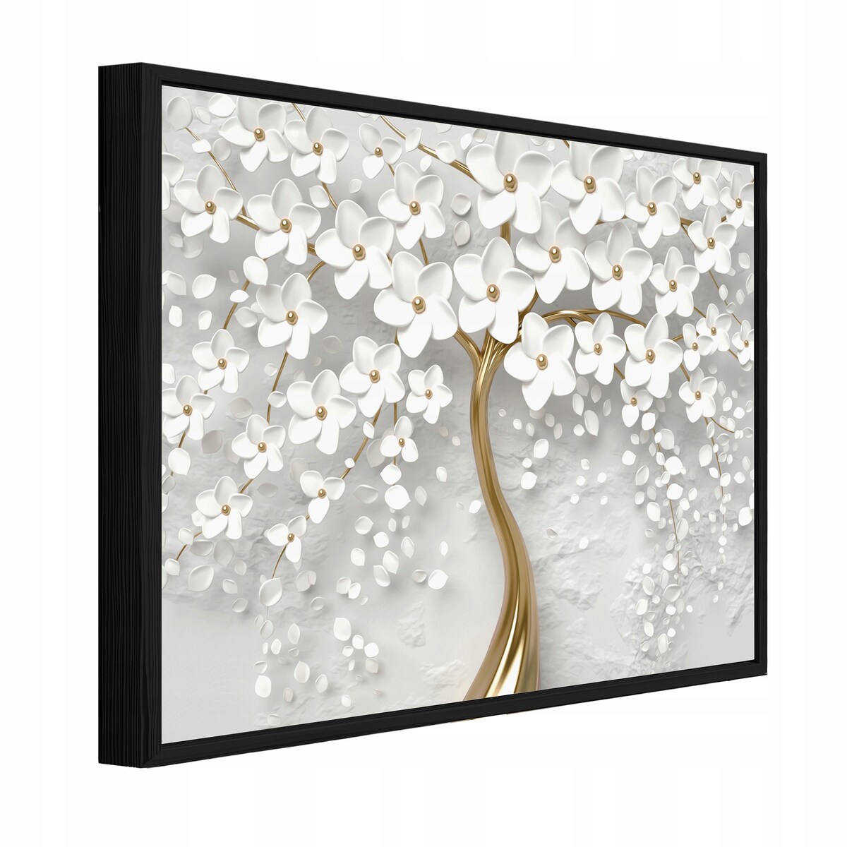 Obraz W Ramie Do Sypialni Salonu Na Płótnie Drzewo Abstrakcja Beżowy 60x40