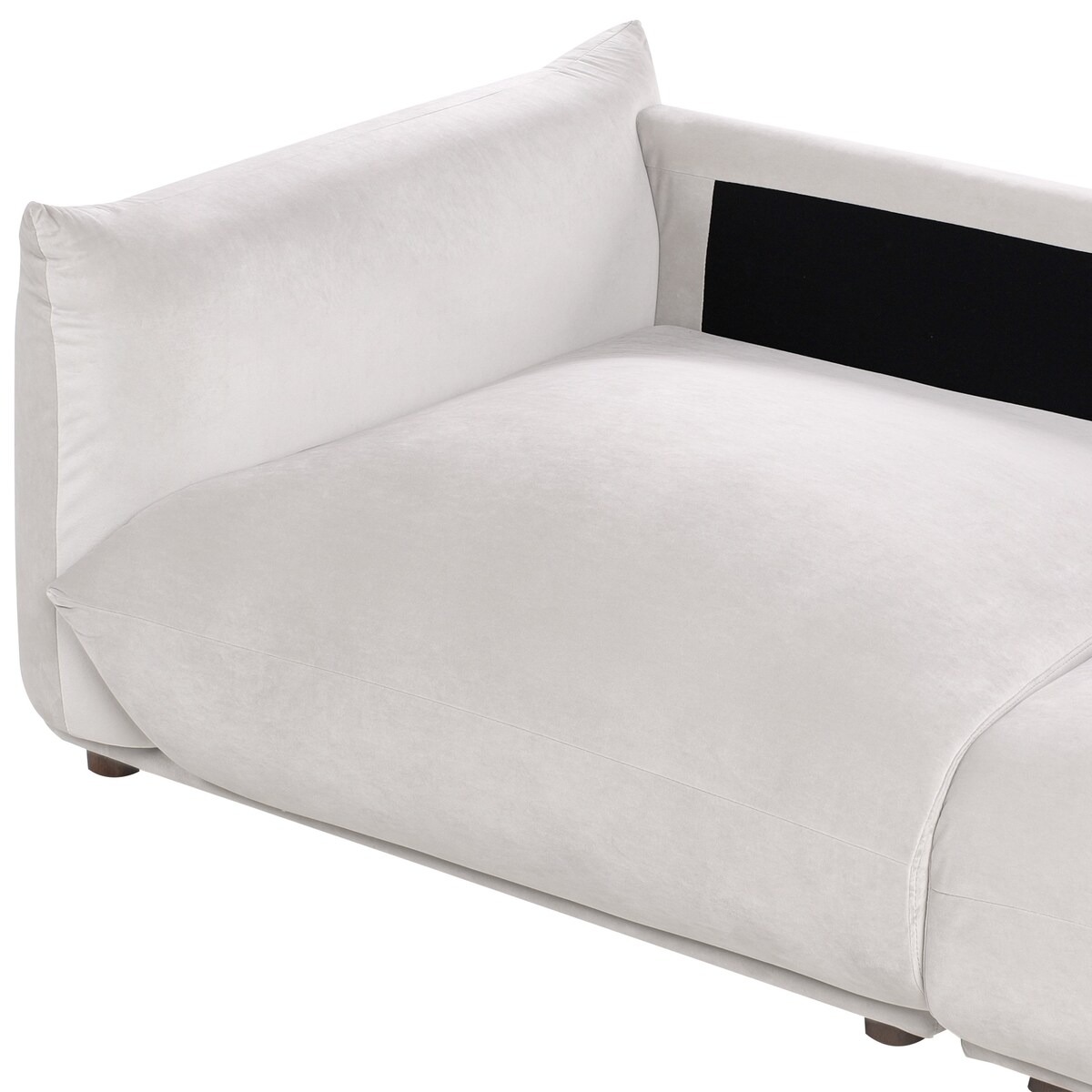 Sofa dla 3 osób LUVOS Welur Beżowoszary