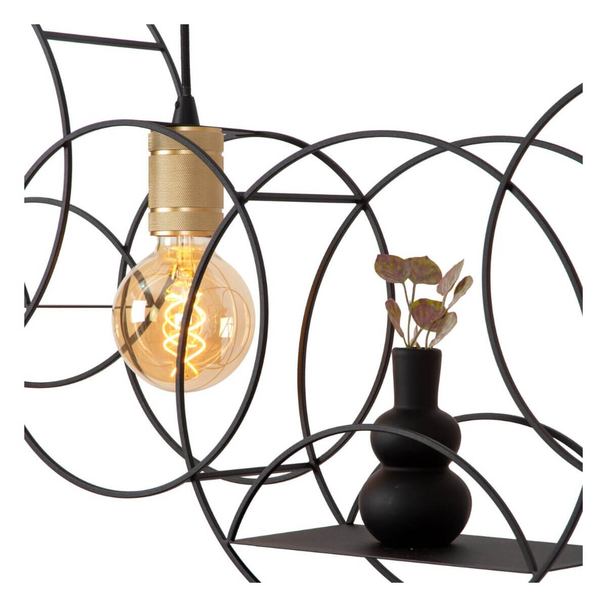 Wisząca lampa okręgi Circle 21425/03/30 Lucide nad stół złota czarna