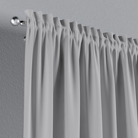 Zasłona na kanale z grzywką 1 szt. 130x260 srebrny