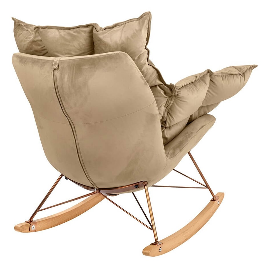 Fotel bujany z poduszką Swing velvet KH1301100129 King Home tapicerowany khaki