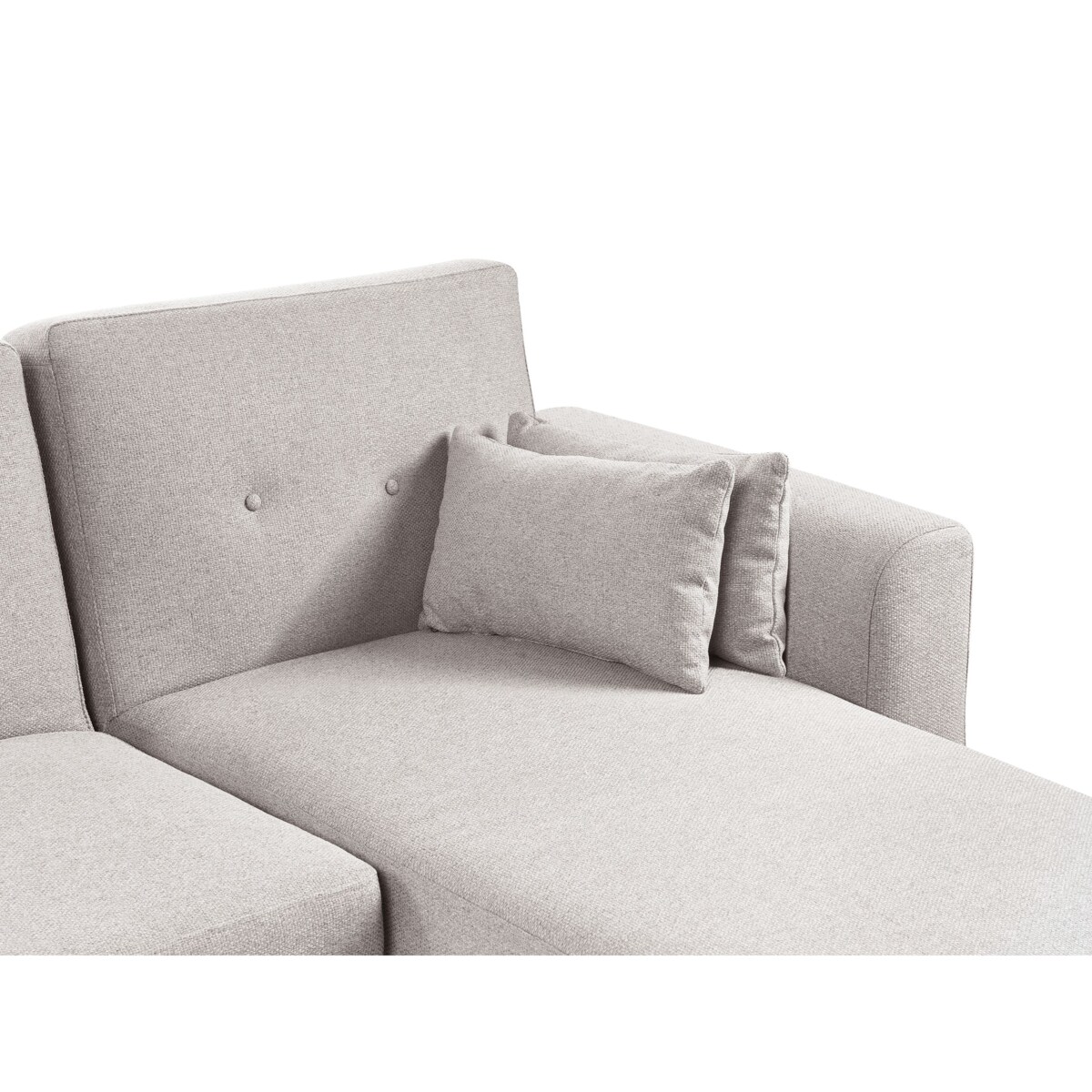 Narożnik rozkładany KAARINA Szary dla 3 osób Lewostronny