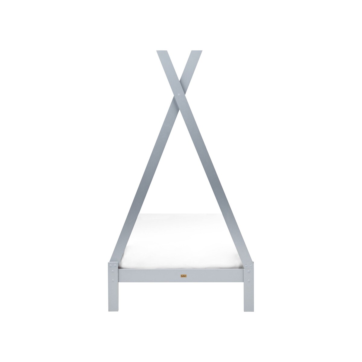 Łóżko dziecięce tipi drewniane 90 x 200 cm szare DEVAY