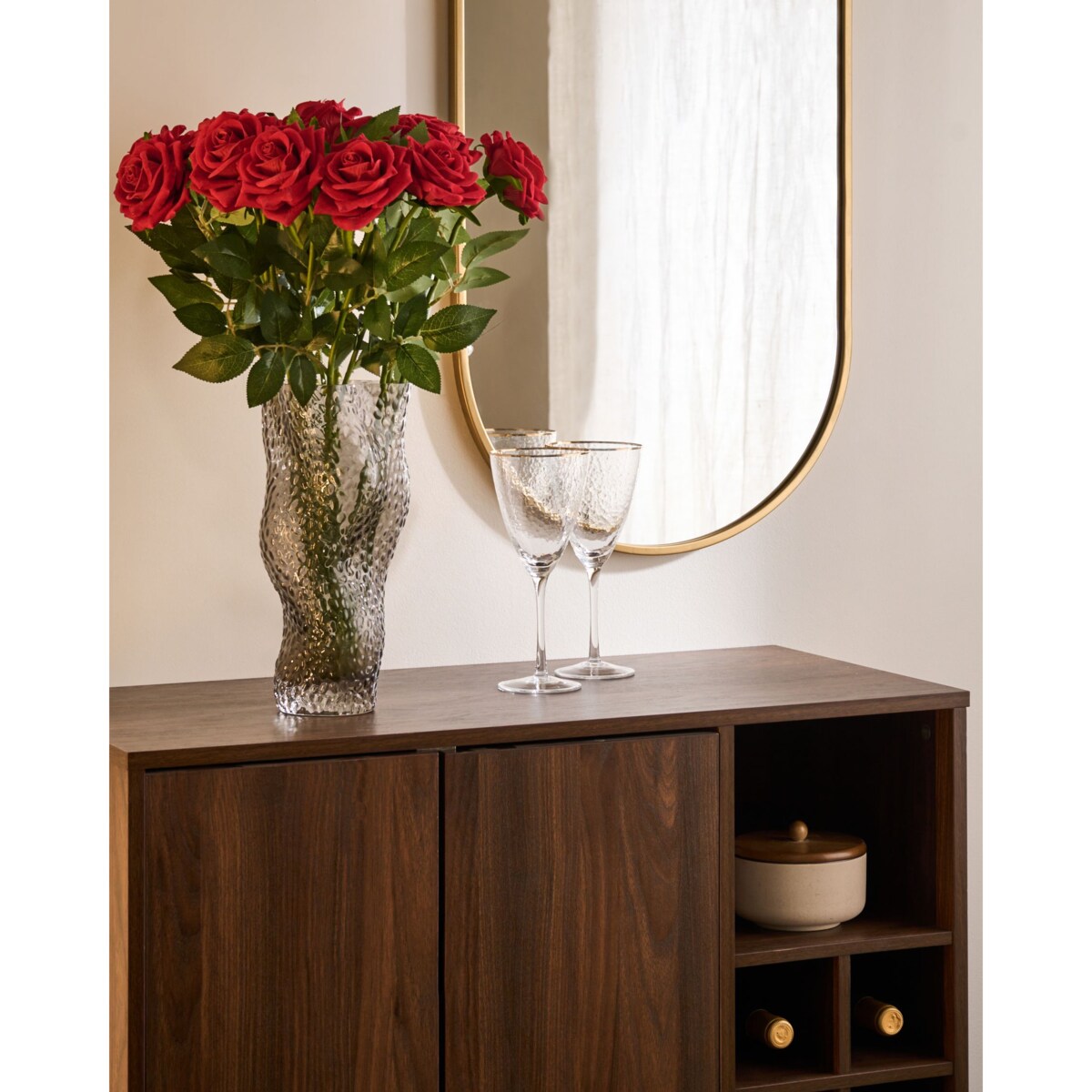 Bukiet sztucznych kwiatów MAFRA 60 cm Czerwony