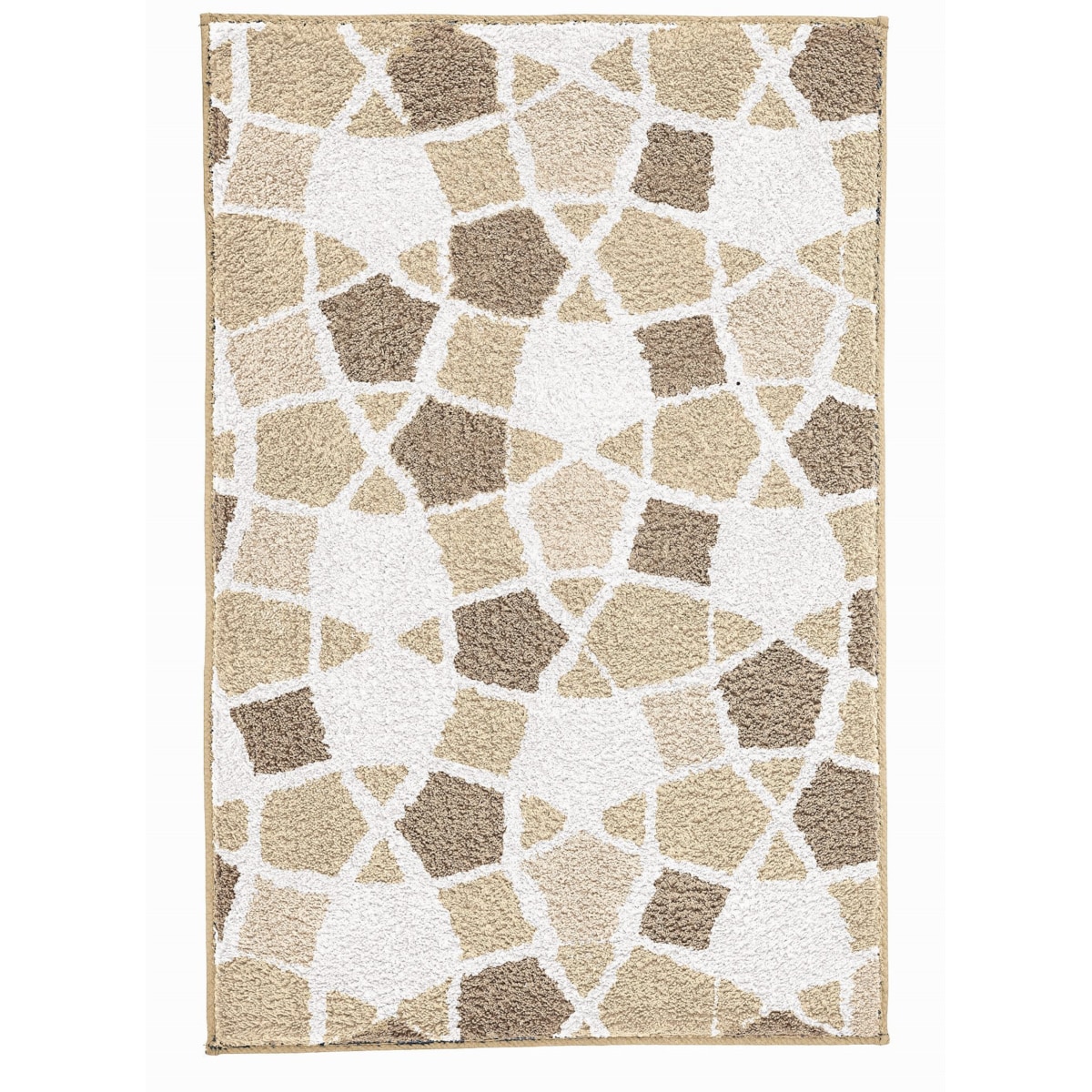Kleine Wolke Sintra Dywanik łazienkowy mozaika 60x90 cm macadamia beż brąz