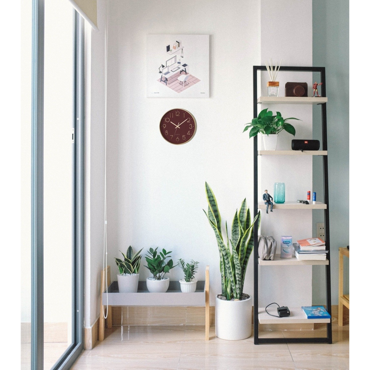 Cichy zegar ścienny do sypialni, zegar z cichym mechanizmem, Ø 30 cm