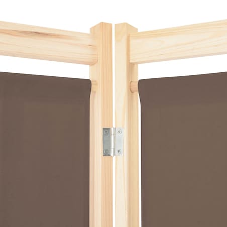 vidaXL Parawan 3-panelowy, brązowy, 120x170x4 cm, tkanina