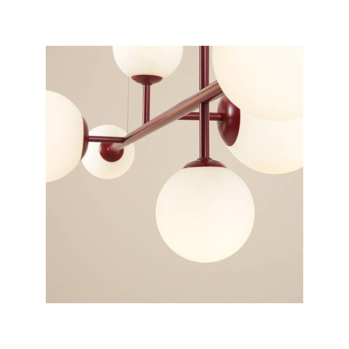 Lampa wisząca Dione 1092K15 nowoczesna balls czerwona