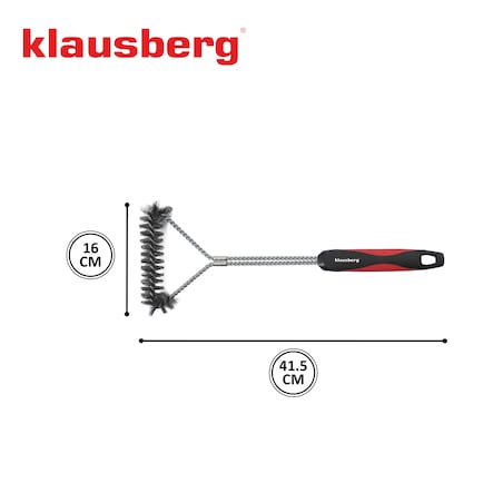 Szczotka do czyszczenia grilla stal nierdzewna uchwyt z tworzywa KLAUSBERG