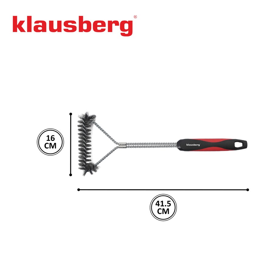 Szczotka do czyszczenia grilla stal nierdzewna uchwyt z tworzywa KLAUSBERG