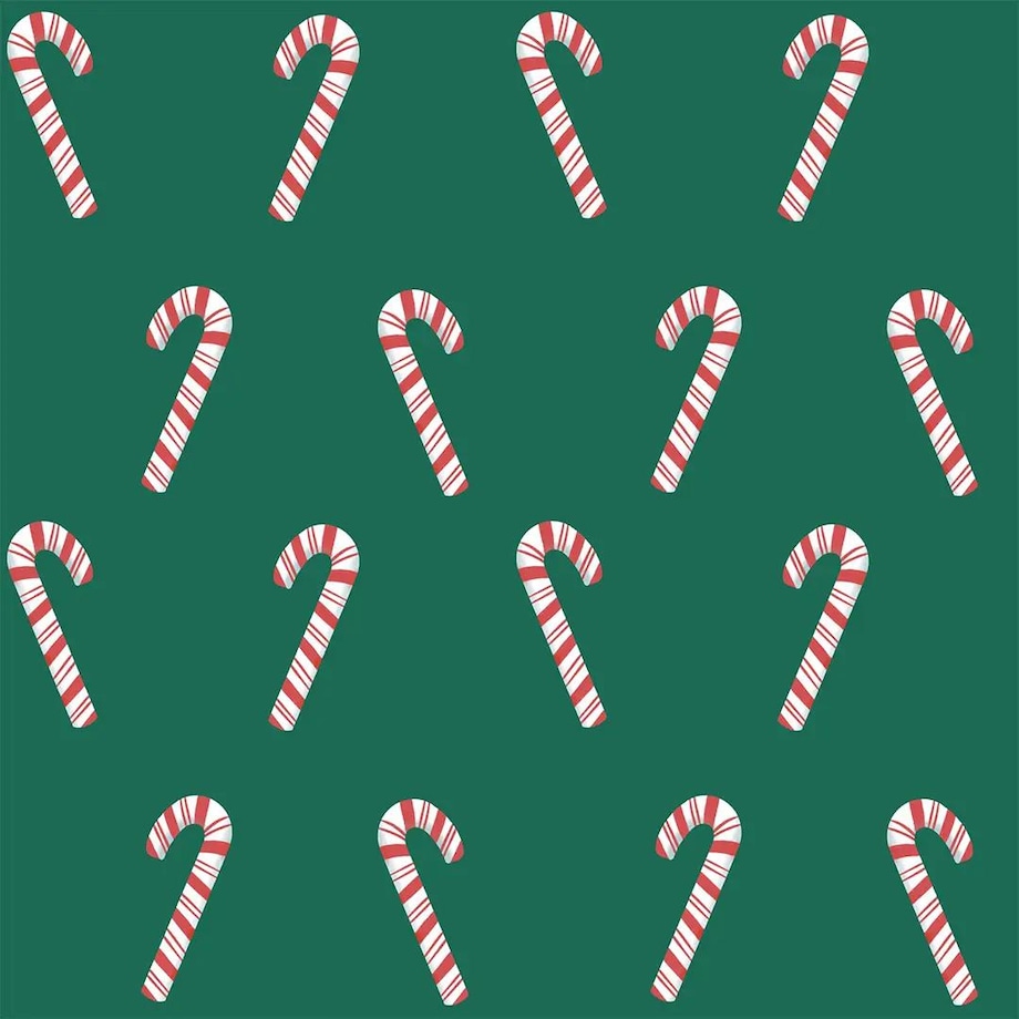 Podkładki świąteczne - Laski świąteczne - zieleń