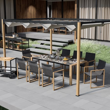 ZESTAW MEBLI JADALNIANYCH DUISBURG DLA 8 OSÓB