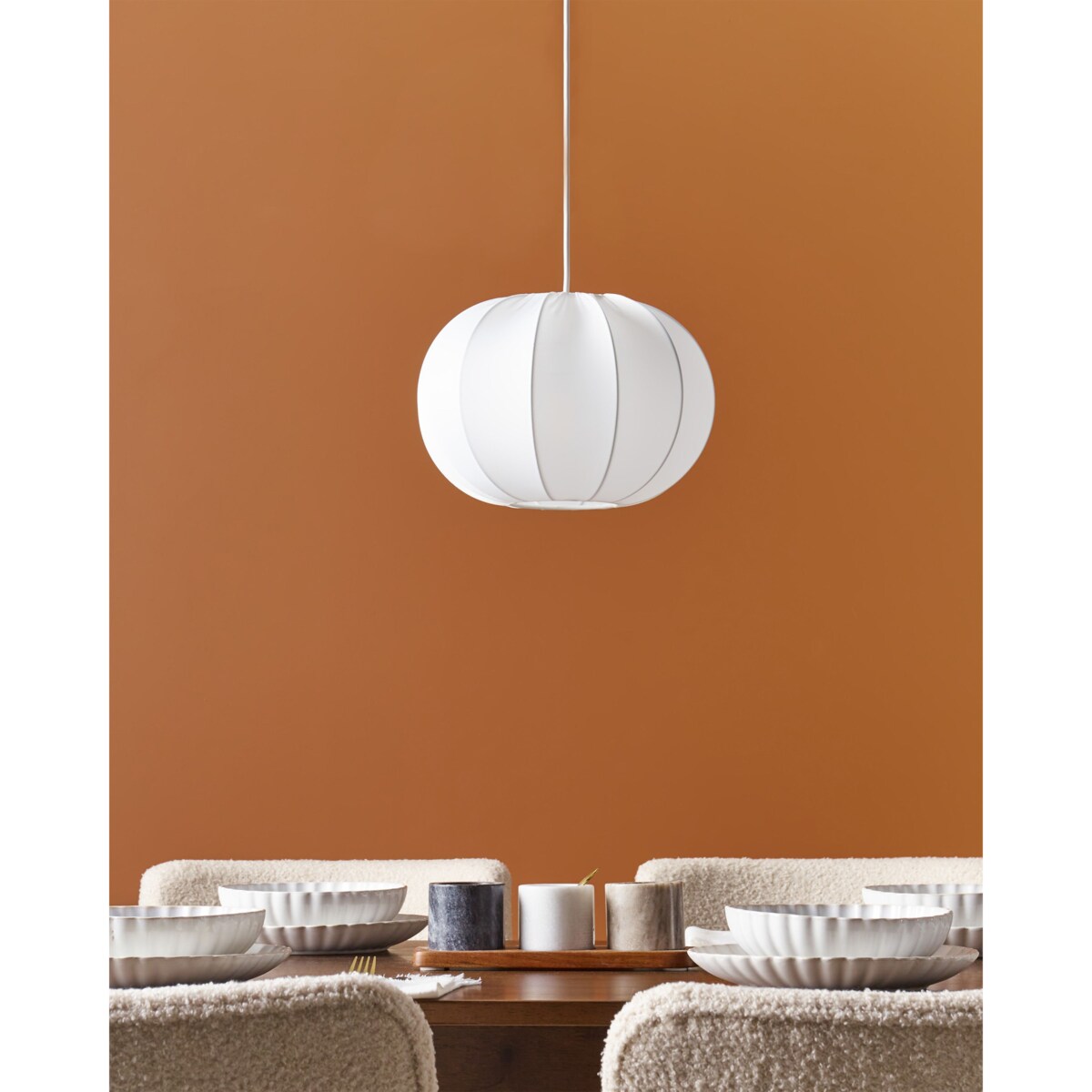 Lampa wisząca MARIARA Materiał syntetyczny Biały