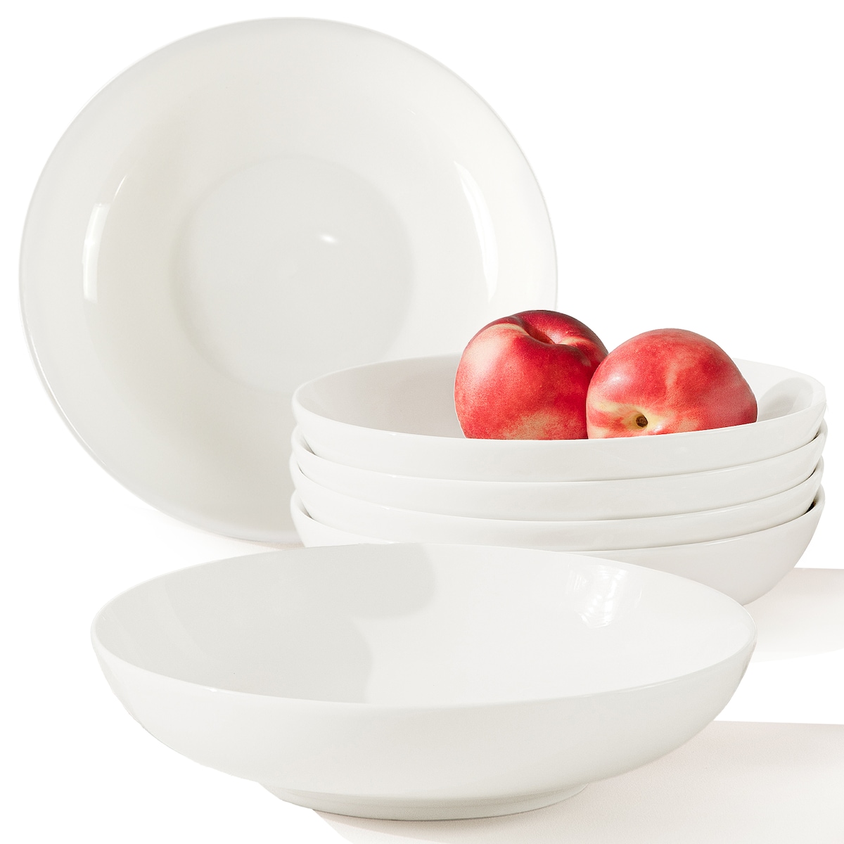 KONSIMO AD BELLA, Talerz głęboki 6 szt., kolor ecru