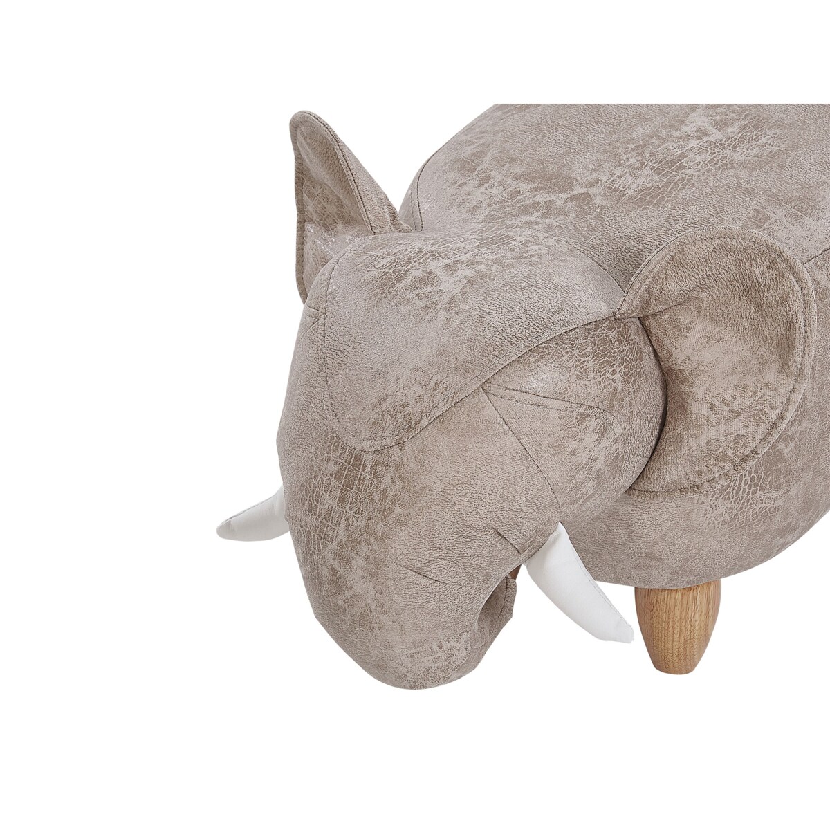 Pufa zwierzak ekoskóra ze schowkiem szara JUMBO