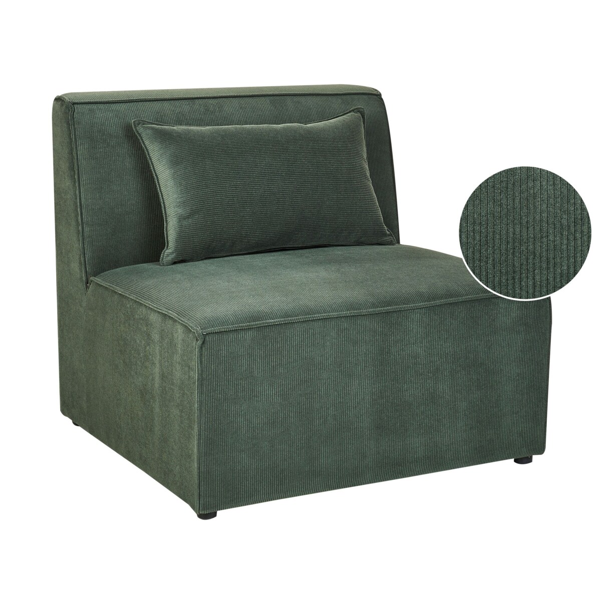 Moduł 1-osobowy sztruksowy ciemnozielony LEMVIG