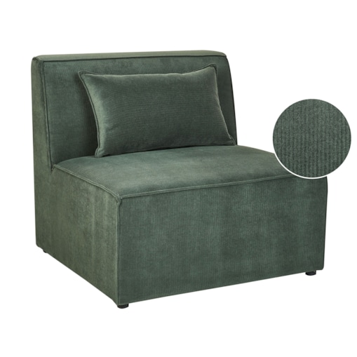 Moduł 1-osobowy sztruksowy ciemnozielony LEMVIG