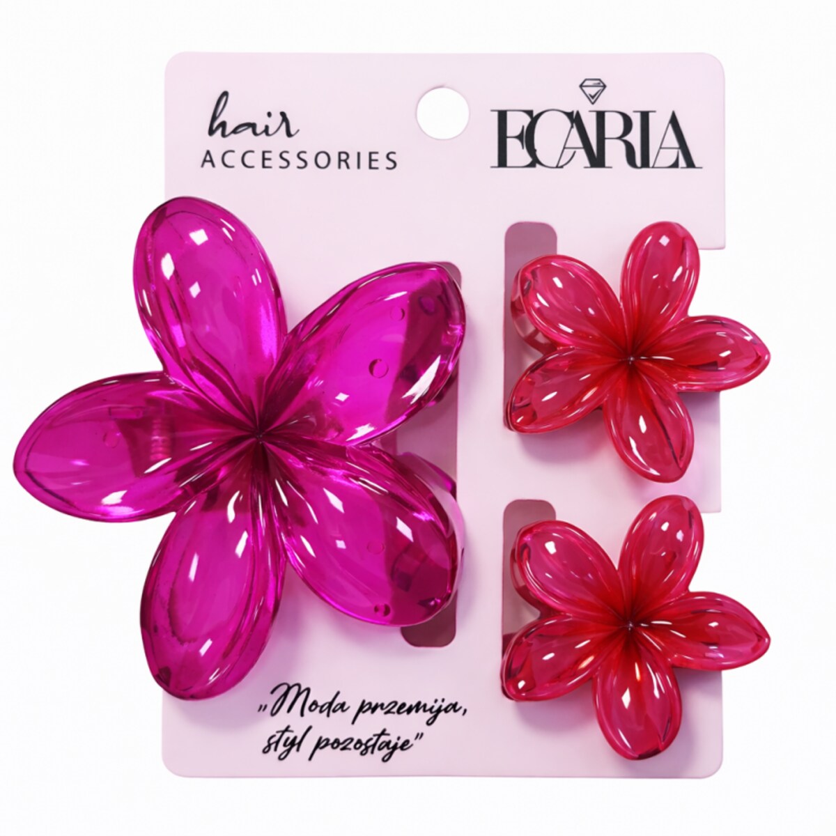 Zestaw spinek do włosów klamer 3w1, kwiat omre XL + 2 szt. mini spinek SP445