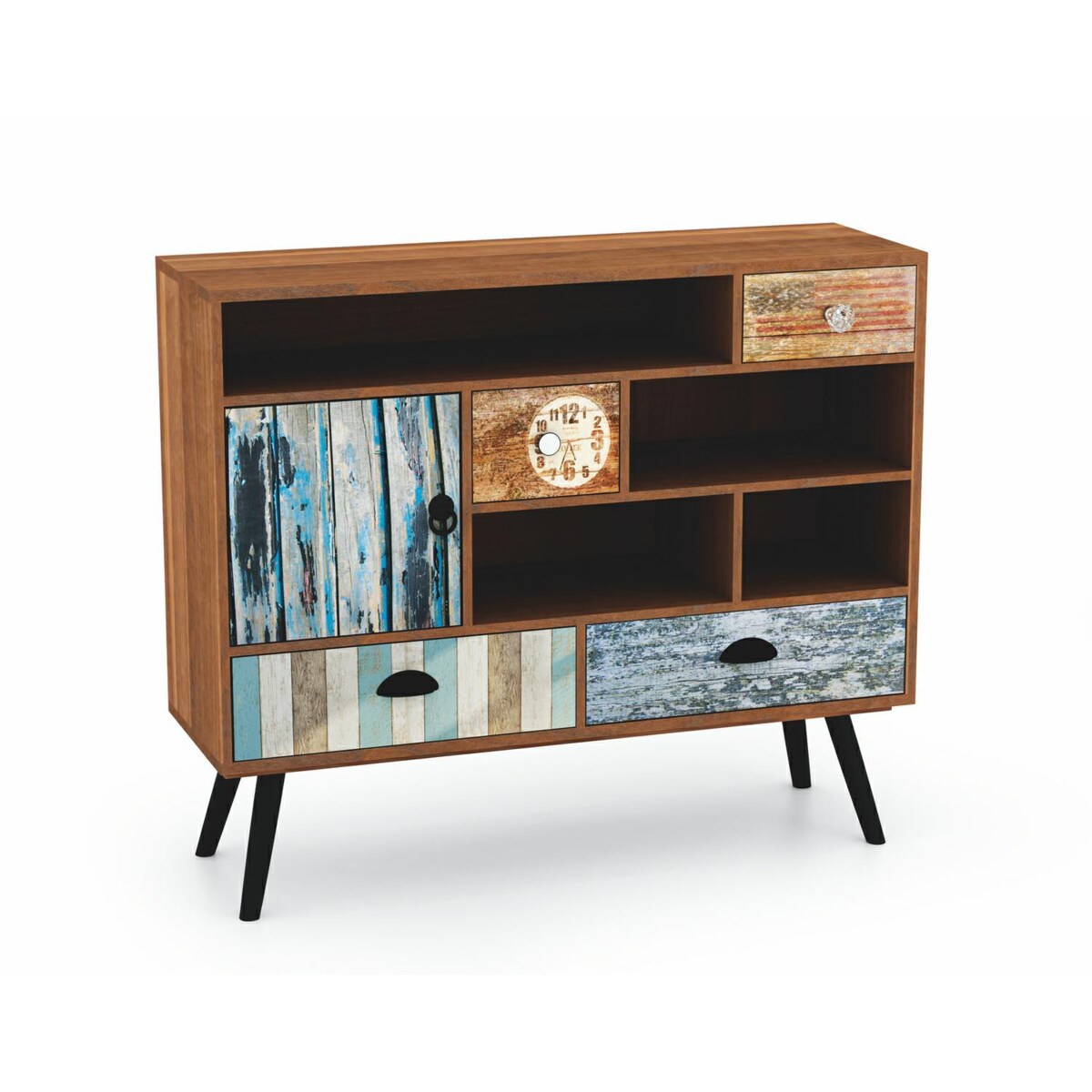 KOMODA Kaliope średnia 93/29/80 cm 4 SZUFLADY i 4 PÓŁKI