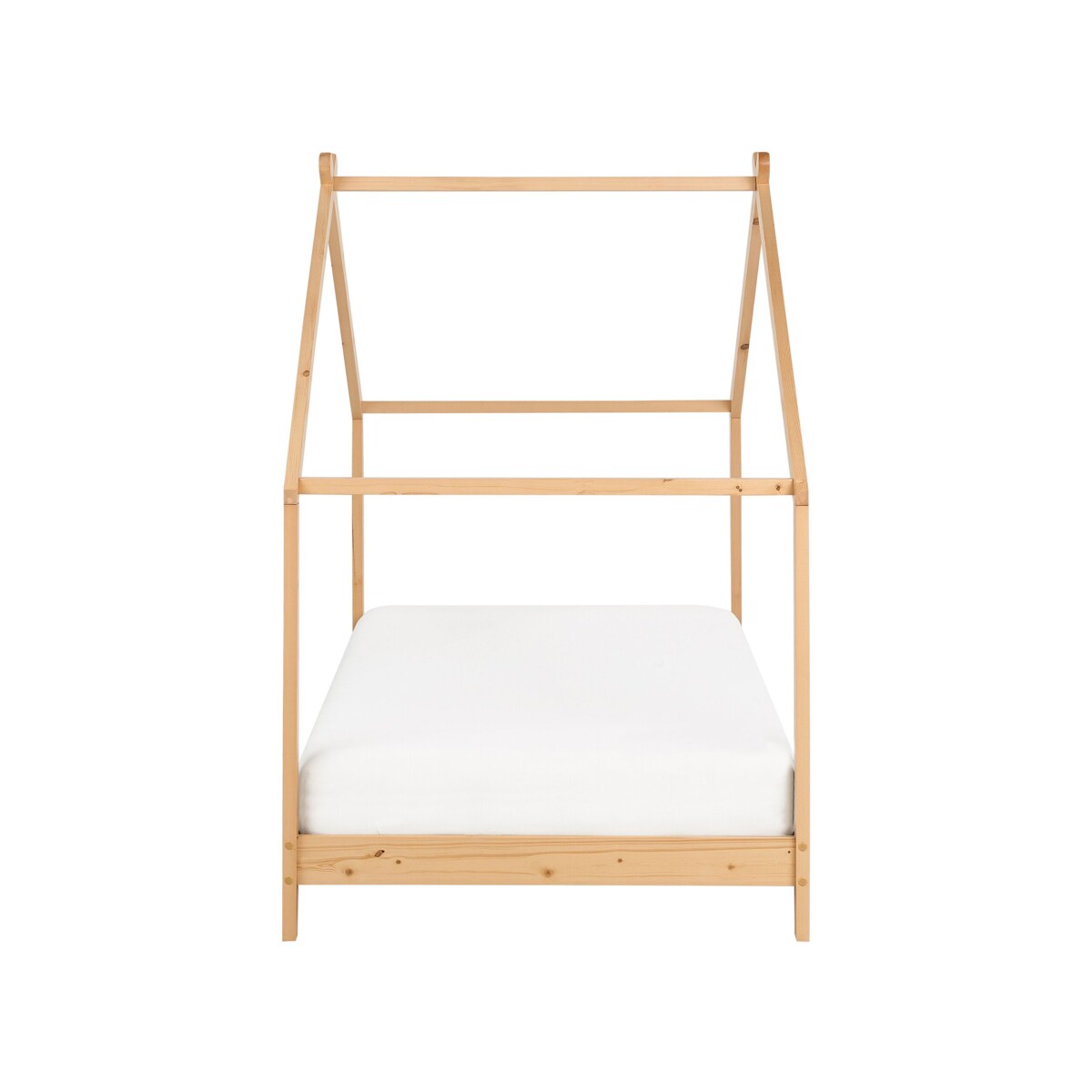 Łóżko dziecięce domek drewniane 90 x 200 cm jasne ORLU