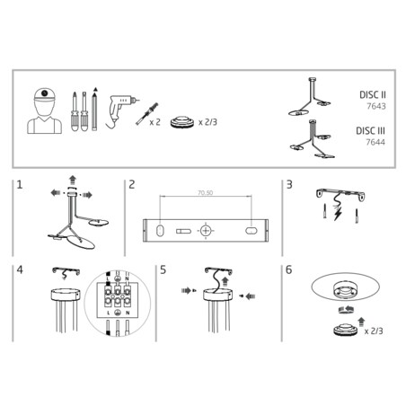 Lampa sufitowa 7644 DISK Czarny Nowodvorski