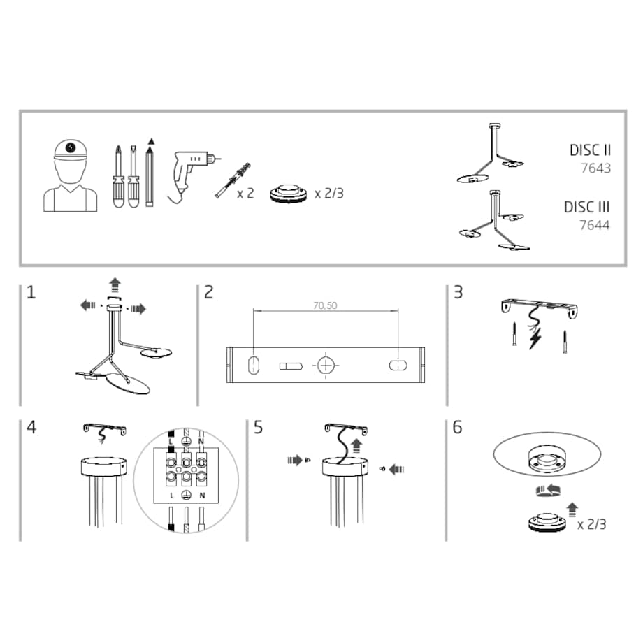 Lampa sufitowa 7644 DISK Czarny Nowodvorski