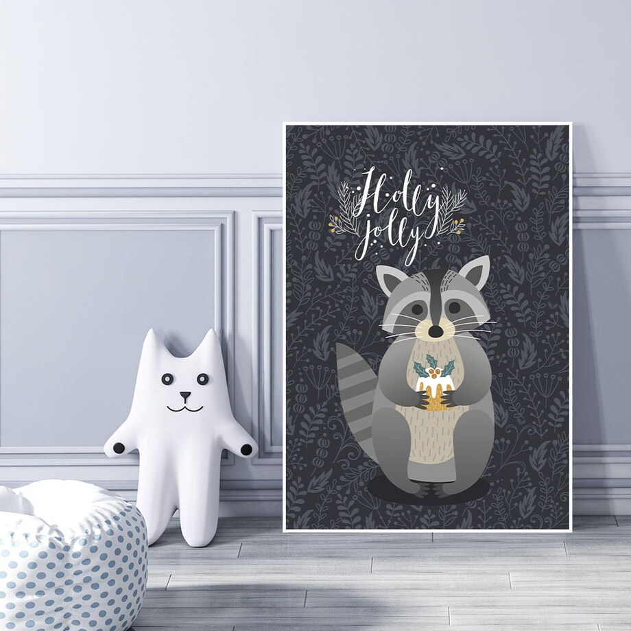 plakat świąteczny szop pracz 50x70 cm