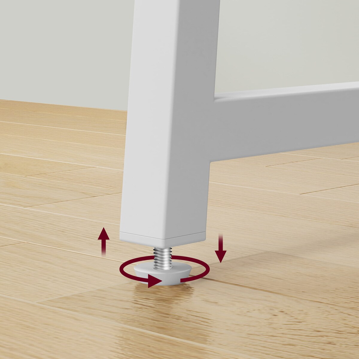 Biurko Komputerowe Do Biura Pracowni Max 1.0 - Białe / Nogi Białe