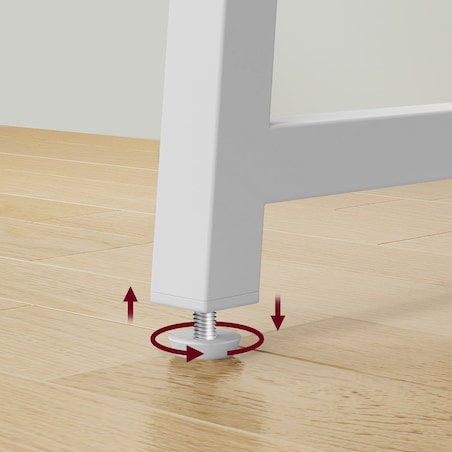 Biurko Komputerowe Do Biura Pracowni Max 1.0 - Białe / Nogi Białe