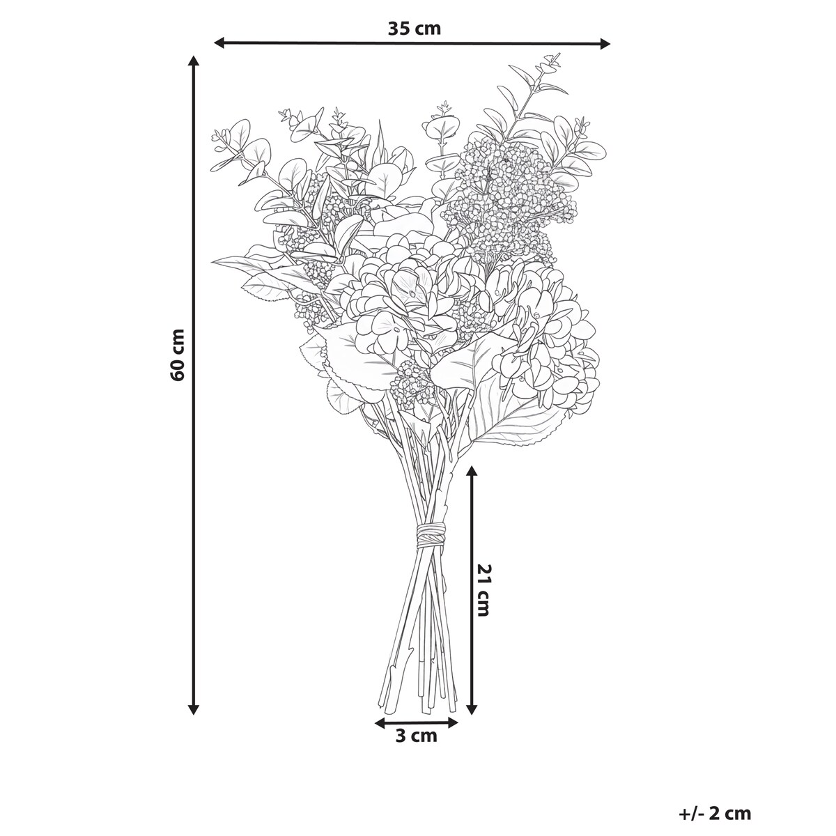 Bukiet sztucznych kwiatów MINDE 60 cm Różowy