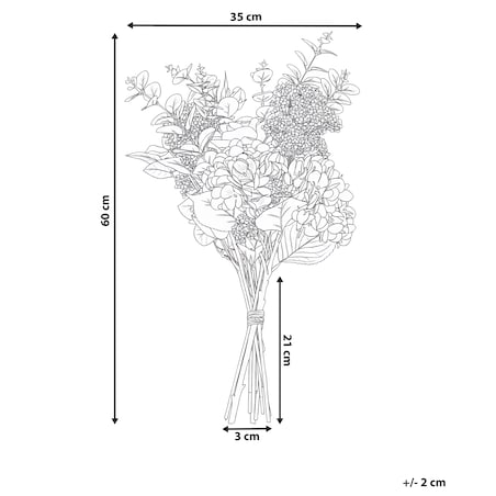Bukiet sztucznych kwiatów MINDE 60 cm Różowy