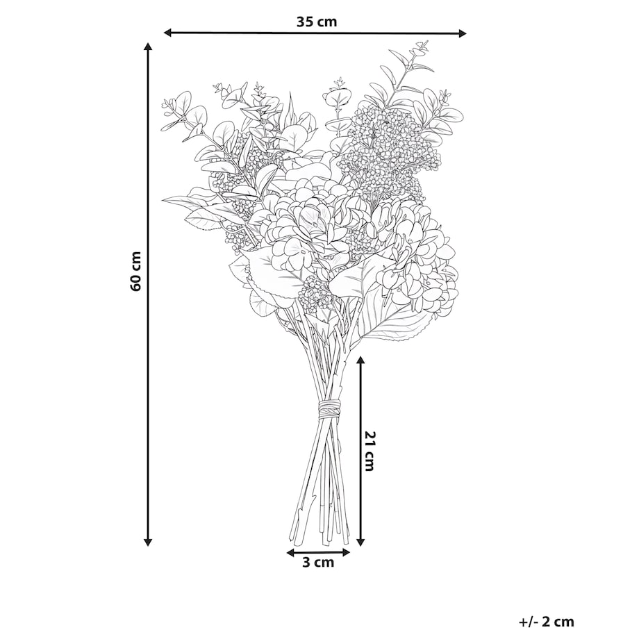Bukiet sztucznych kwiatów MINDE 60 cm Różowy