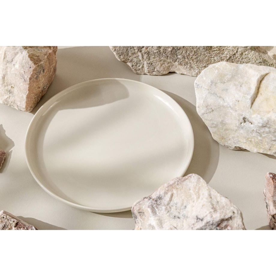 SORINA Talerz obiadowy 6 sztuk, kremowy
