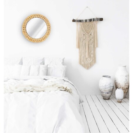 LUSTRO ŚCIENNE BOHO 36CM KLNA-MR01