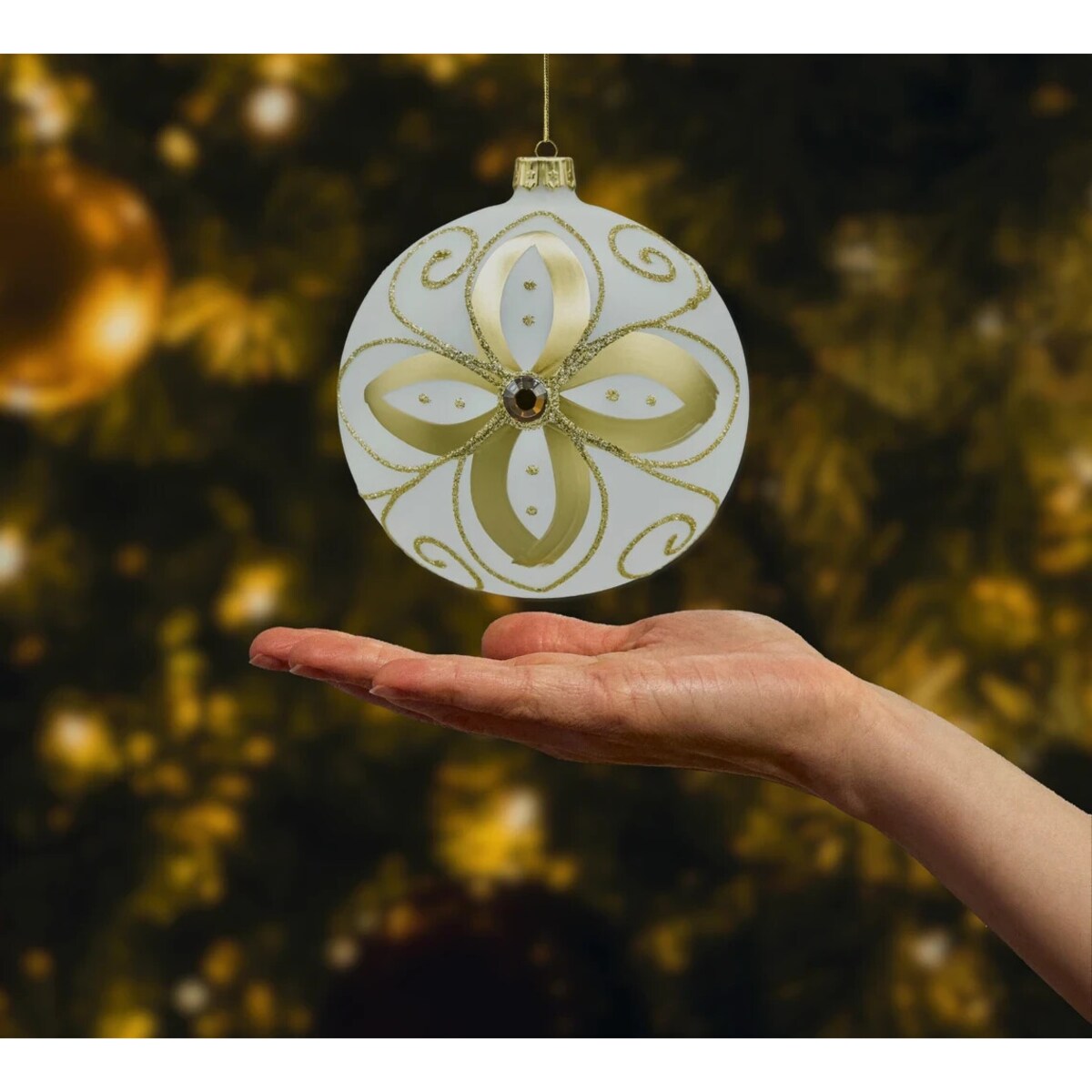 Bombki okrągłe zestaw: Złota rozeta