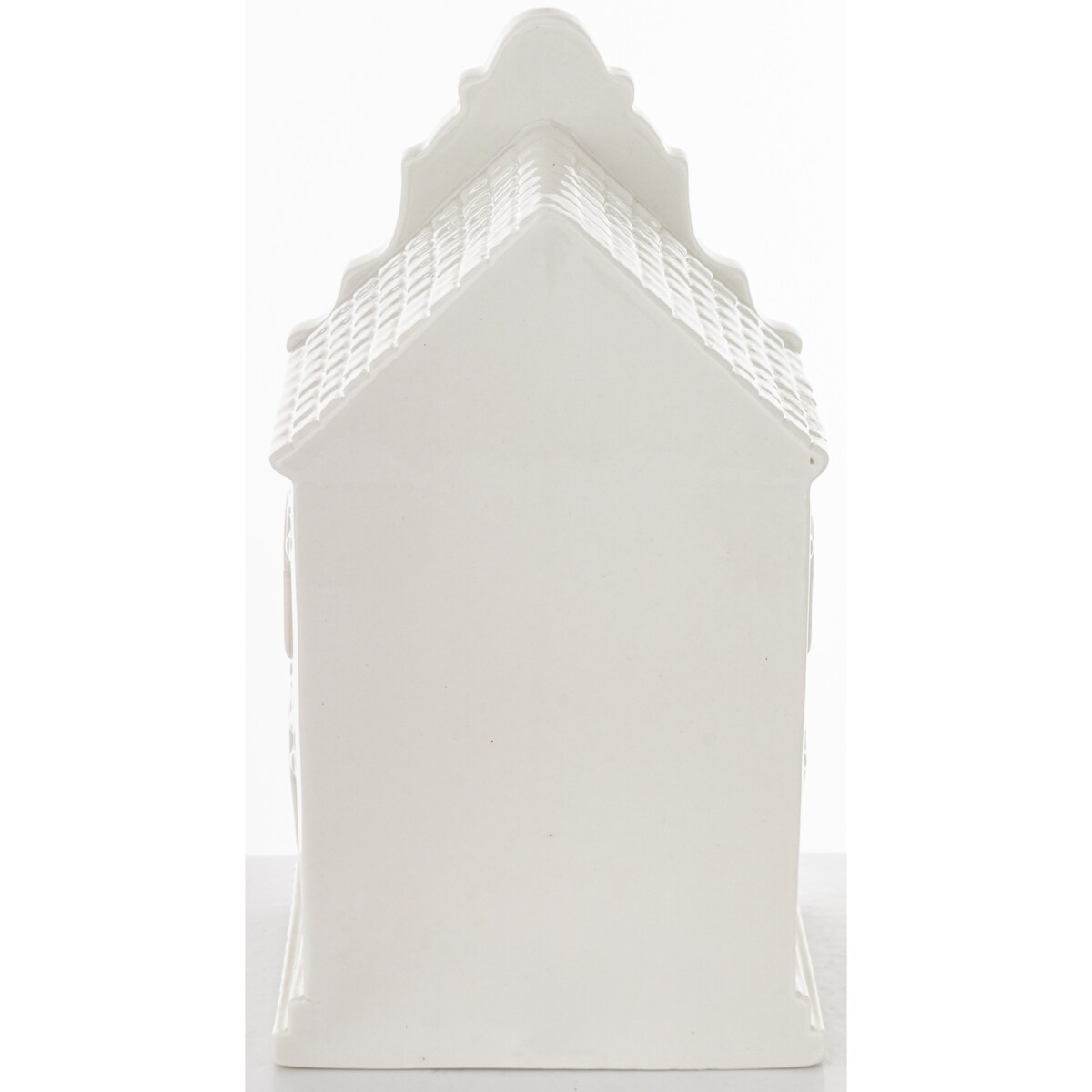 Ceramiczny biały domek LED 19x10,5 cm ADANI