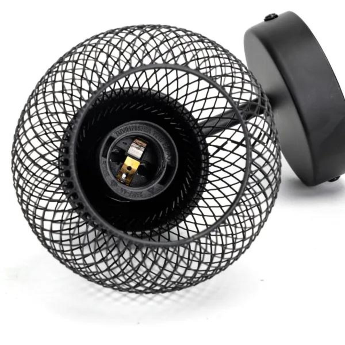 Kinkiet ścienny BULB Cage lampa loftowa retro metalowa czarna