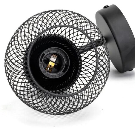 Kinkiet ścienny BULB Cage lampa loftowa retro metalowa czarna