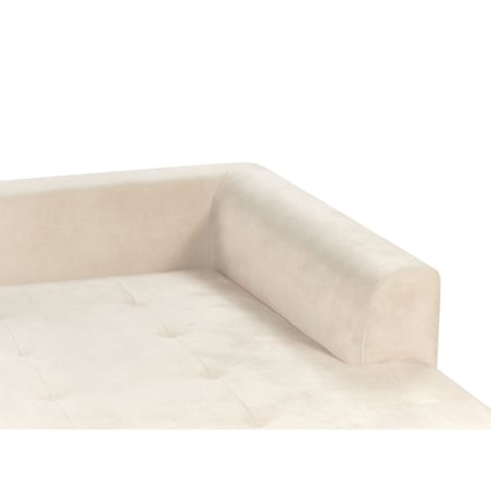 Narożnik welurowy lewostronny kremowy FLAM