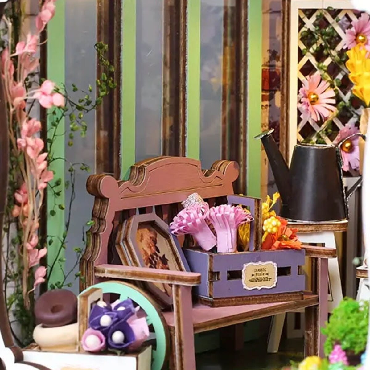 Miniaturowy domek Book Nook - Domek w Dolinie kwiatów