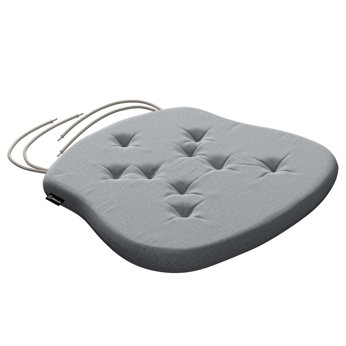 Poduszka na krzesło Filip, ciemno szary welwet, 41 x 38 x 3,5 cm, Ingrid