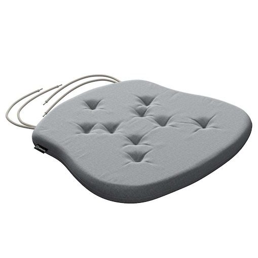 Poduszka na krzesło Filip, ciemno szary welwet, 41 x 38 x 3,5 cm, Ingrid